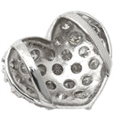 ノンブランド NON BRAND ダイヤ 1.0ct ハートモチーフ ホワイトゴールド K18WG ダイヤモンド ペンダントトップ パヴェ 18K 750 WG ネックレストップ チャーム