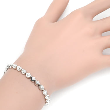 ノンブランド NON BRAND テニスブレスレット ダイヤモンド ホワイトゴールド K18WG ダイヤモンド ブレスレット Au750 18K 18金 ハーフエタニティ ハーフムーン ドーム状 山型