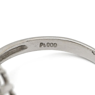 ノンブランド NON BRAND オパール ダイヤ プラチナシルバー Pt900 オパール ダイヤモンド リング 指輪 オーバルカボションカット 1石 1粒 遊色 14号