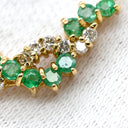 ジュエリーマキ JEWELRY MAKI エメラルド ダイヤ デザインペンダント グリーン×イエローゴールド K18YG エメラルド ダイヤモンド ネックレス 750 18K YG ツイスト
