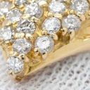 ノンブランド NON BRAND ダイヤモンド 0.50ct デザインリング イエローゴールド K18YG ダイヤモンド リング 指輪 18K 750 YG V字 Vライン ラウンドブリリアント 10号