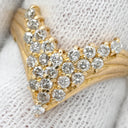 ノンブランド NON BRAND ダイヤモンド 0.50ct デザインリング イエローゴールド K18YG ダイヤモンド リング 指輪 18K 750 YG V字 Vライン ラウンドブリリアント 10号