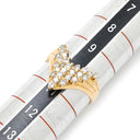 ノンブランド NON BRAND ダイヤモンド 0.50ct デザインリング イエローゴールド K18YG ダイヤモンド リング 指輪 18K 750 YG V字 Vライン ラウンドブリリアント 10号