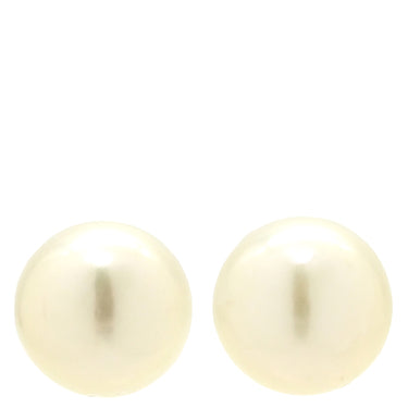 ノンブランド NON BRAND パール 7.4mm ホワイト×イエローゴールド K18YG パール ピアス 白 真珠 1粒 1P Au750 18K 18金 スタッドピアス
