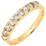 ノンブランド NON BRAND ダイヤモンド 0.50ct 一文字 イエローゴールド K18YG ダイヤモンド リング 指輪 18K 750 YG 9石 9粒 10号
