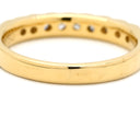 ノンブランド NON BRAND ダイヤモンド 0.50ct 一文字 イエローゴールド K18YG ダイヤモンド リング 指輪 18K 750 YG 9石 9粒 10号