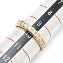 ノンブランド NON BRAND ダイヤモンド 0.50ct 一文字 イエローゴールド K18YG ダイヤモンド リング 指輪 18K 750 YG 9石 9粒 10号