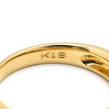 ノンブランド NON BRAND ダイヤモンド デザインリング イエローゴールド K18YG ダイヤモンド リング 指輪 18K 750 YG パヴェ 9.5号