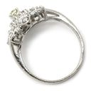 ノンブランド NON BRAND ダイヤモンド 0.55ct フラワーモチーフ プラチナシルバー Pt900 ダイヤモンド リング 指輪 プラチナ900 花 デザインリング ラウンドブリリアント 7.5号