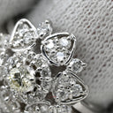 ノンブランド NON BRAND ダイヤモンド 0.55ct フラワーモチーフ プラチナシルバー Pt900 ダイヤモンド リング 指輪 プラチナ900 花 デザインリング ラウンドブリリアント 7.5号