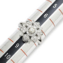ノンブランド NON BRAND ダイヤモンド 0.55ct フラワーモチーフ プラチナシルバー Pt900 ダイヤモンド リング 指輪 プラチナ900 花 デザインリング ラウンドブリリアント 7.5号