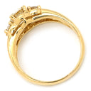 ノンブランド NON BRAND ダイヤモンド 0.82ct 0.38ct デザインリング イエローゴールド K18YG ダイヤモンド リング 指輪 18K 750 YG 大粒 3P ラウンドブリリアント 14号