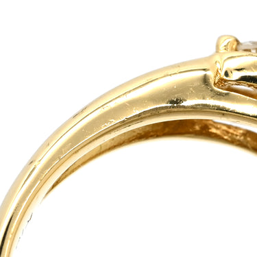 ノンブランド NON BRAND ダイヤモンド 0.82ct 0.38ct デザインリング イエローゴールド K18YG ダイヤモンド リング 指輪 18K 750 YG 大粒 3P ラウンドブリリアント 14号