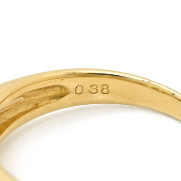 ノンブランド NON BRAND ダイヤモンド 0.82ct 0.38ct デザインリング イエローゴールド K18YG ダイヤモンド リング 指輪 18K 750 YG 大粒 3P ラウンドブリリアント 14号