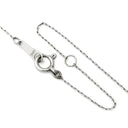 ノンブランド NON BRAND ダイヤモンド ホワイトゴールド K18WG ダイヤモンド ネックレス Au750 18K 18金 7P 7石 7粒 スマイルデザイン アーチ カーブ型 アズキチェーン