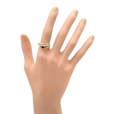 ノンブランド NON BRAND ルビー ダイヤモンド デザインリング レッド×イエローゴールド K18YG ルビー ダイヤモンド リング 指輪 赤 Au750 18K YG ペアシェイプカット 11号