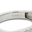 ノンブランド NON BRAND ダイヤ 1.00ct 一文字リング プラチナシルバー Pt900 ダイヤモンド リング 指輪 プラチナ900 バゲットカット ラウンドブリリアント 15号
