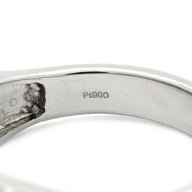 ノンブランド NON BRAND ダイヤ 1.00ct 一文字リング プラチナシルバー Pt900 ダイヤモンド リング 指輪 プラチナ900 バゲットカット ラウンドブリリアント 15号