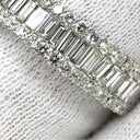 ノンブランド NON BRAND ダイヤ 1.00ct 一文字リング プラチナシルバー Pt900 ダイヤモンド リング 指輪 プラチナ900 バゲットカット ラウンドブリリアント 15号