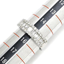 ノンブランド NON BRAND ダイヤ 1.00ct 一文字リング プラチナシルバー Pt900 ダイヤモンド リング 指輪 プラチナ900 バゲットカット ラウンドブリリアント 15号