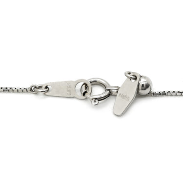 ノンブランド NON BRAND ダイヤモンド マルチカラー×ホワイトゴールド K18WG ダイヤモンド ネックレス Au750 18K 18金 5石 5粒 縦型 バーデザイン ストレート ベネチアンチェーン