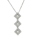 タサキ TASAKI ダイヤ 3連 ホワイトゴールド K18WG ダイヤモンド ネックレス TASAKI Au750 18K WG ネックレストップ スクエア 2WAY