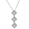 タサキ TASAKI ダイヤ 3連 ホワイトゴールド K18WG ダイヤモンド ネックレス TASAKI Au750 18K WG ネックレストップ スクエア 2WAY