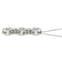 タサキ TASAKI ダイヤ 3連 ホワイトゴールド K18WG ダイヤモンド ネックレス TASAKI Au750 18K WG ネックレストップ スクエア 2WAY