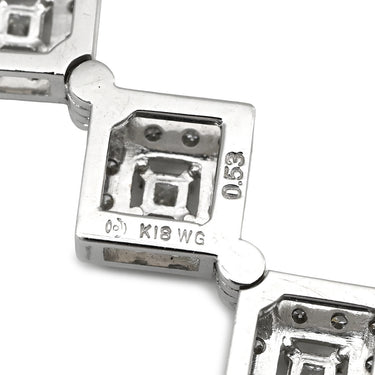 タサキ TASAKI ダイヤ 3連 ホワイトゴールド K18WG ダイヤモンド ネックレス TASAKI Au750 18K WG ネックレストップ スクエア 2WAY