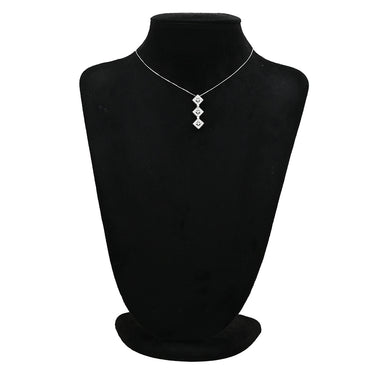 タサキ TASAKI ダイヤ 3連 ホワイトゴールド K18WG ダイヤモンド ネックレス TASAKI Au750 18K WG ネックレストップ スクエア 2WAY