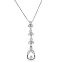 ノンブランド NON BRAND ダイヤ 0.43ct デザインペンダント ホワイトゴールド K18WG ダイヤモンド K14WG(チェーン) ネックレス ドロップ スウィング 18K 750 WG