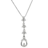 ノンブランド NON BRAND ダイヤ 0.43ct デザインペンダント ホワイトゴールド K18WG ダイヤモンド K14WG(チェーン) ネックレス ドロップ スウィング 18K 750 WG