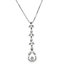 ノンブランド NON BRAND ダイヤ 0.43ct デザインペンダント ホワイトゴールド K18WG ダイヤモンド K14WG(チェーン) ネックレス ドロップ スウィング 18K 750 WG