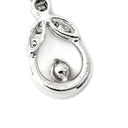 ノンブランド NON BRAND ダイヤ 0.43ct デザインペンダント ホワイトゴールド K18WG ダイヤモンド K14WG(チェーン) ネックレス ドロップ スウィング 18K 750 WG
