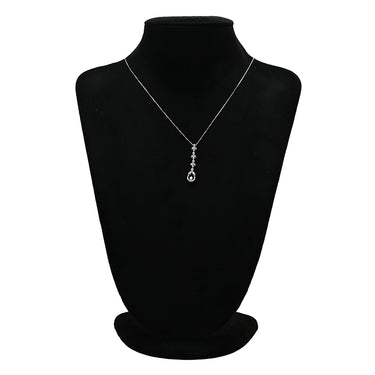 ノンブランド NON BRAND ダイヤ 0.43ct デザインペンダント ホワイトゴールド K18WG ダイヤモンド K14WG(チェーン) ネックレス ドロップ スウィング 18K 750 WG