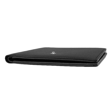 モンブラン Montblanc マイスターシュテュック 6cc ウォレット ブラック レザー 二つ折り財布 シルバー金具 黒