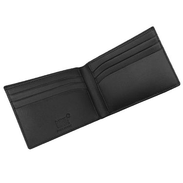 モンブラン Montblanc マイスターシュテュック 6cc ウォレット ブラック レザー 二つ折り財布 シルバー金具 黒
