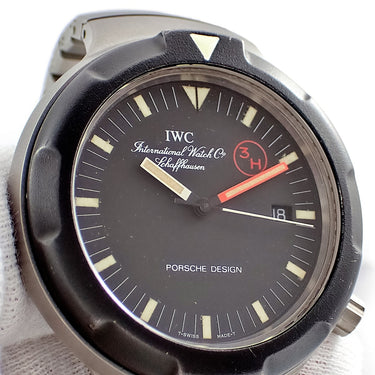 腕時計 IWC IWC ポルシェデザイン オーシャン BUND 3319 クオーツ メンズ ブラック デイト チタニウム トリチウム