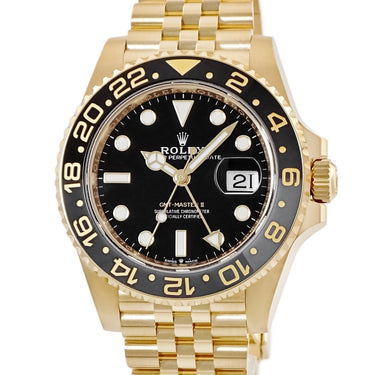 腕時計 ロレックス ROLEX GMTマスター II 126718GRNR ランダム番 自動巻き メンズ ランダム番 K18YG無垢 グレー ブラック ベンツ針 ジュビリー
