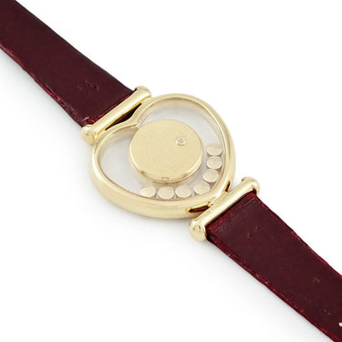 腕時計 ショパール CHOPARD ハッピーダイヤモンド 20/4681/21 クオーツ レディース メーカーOH済 K18YG無垢 純正ダイヤ&ルビー
