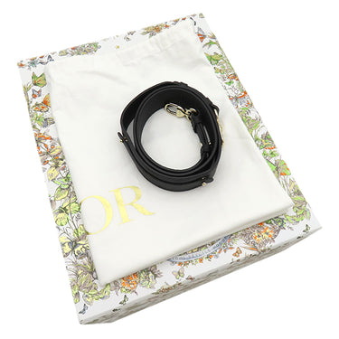 クリスチャン・ディオール Christian Dior レディ D-サイア ミディアム M11510TRL ブラック レザー 2WAYバッグ シャンパンゴールド金具 黒