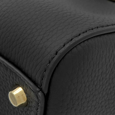 クリスチャン・ディオール Christian Dior レディ D-サイア ミディアム M11510TRL ブラック レザー 2WAYバッグ シャンパンゴールド金具 黒