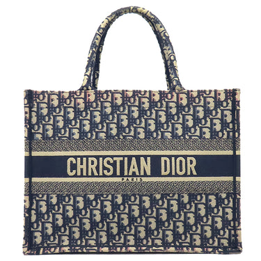 クリスチャン・ディオール Christian Dior ブックトート ミディアム M1296ZR1W928 ネイビー キャンバス トートバッグ オブリーク Book Tote