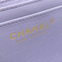 シャネル CHANEL トップハンドル ミニ フラップ ライトパープル ラムスキン 2WAYバッグ ゴールド金具 ココハンドル
