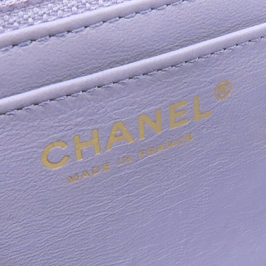 シャネル CHANEL トップハンドル ミニ フラップ ライトパープル ラムスキン 2WAYバッグ ゴールド金具 ココハンドル
