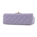 シャネル CHANEL トップハンドル ミニ フラップ ライトパープル ラムスキン 2WAYバッグ ゴールド金具 ココハンドル