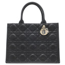 クリスチャン・ディオール Christian Dior ブック トート バッグ ミディアム ブラック カーフ 2WAYバッグ シャンパンゴールド金具 肩掛け カナージュ Book Tote