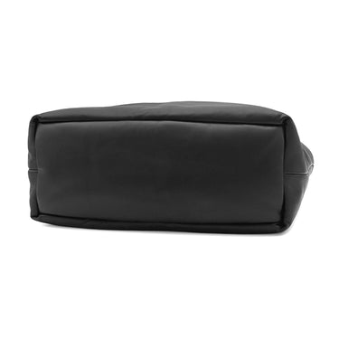 イヴ・サンローラン Yves Saint Laurent ワイド パファー 756269 ブラック レザー ナッパレザー トートバッグ ブラック金具 黒 ロゴ