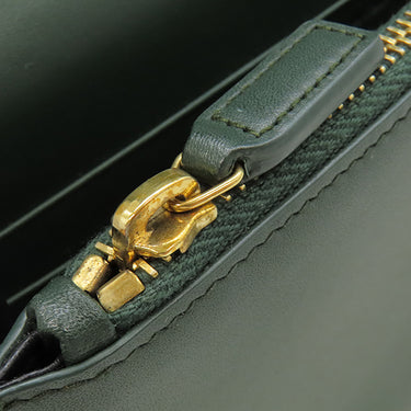 サンローラン SAINT LAURENT クラシック ケイト 354119 グリーン レザー チェーンウォレット ゴールド金具 緑 ショルダー クラッチ タッセル