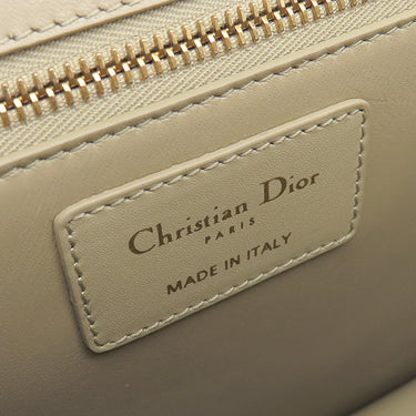クリスチャン・ディオール Christian Dior 30 モンテーニュ オフホワイト レザー ショルダーバッグ ゴールド金具 白